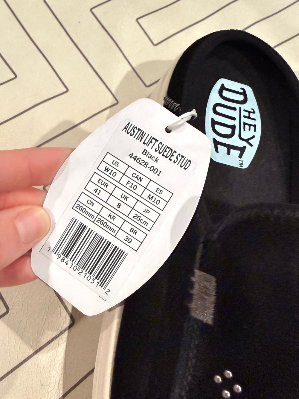 NWT Hey Dude Austin Lift Suede Stud Slip Ons - Picture 5 of 15